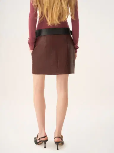 Chloé Straight mini skirt in leather | Thumbnail 5 Chloé Straight mini skirt in leather | Thumbnail 5