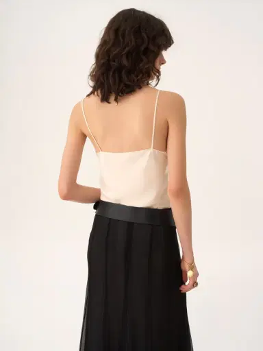 Chloé Camisole top in washed silk satin & lace | Thumbnail 5 Chloé Camisole top in washed silk satin & lace | Thumbnail 5