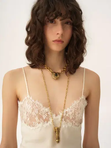 Chloé Camisole top in washed silk satin & lace | Thumbnail 7 Chloé Camisole top in washed silk satin & lace | Thumbnail 7