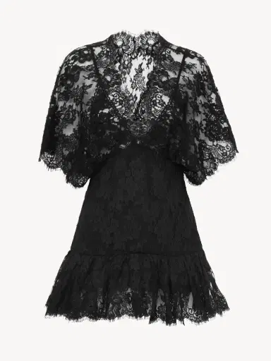 Chloé Fitted ruffle top in lace | Thumbnail 2 Chloé Fitted ruffle top in lace | Thumbnail 2