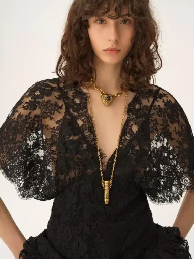 Chloé Fitted ruffle top in lace | Thumbnail 7 Chloé Fitted ruffle top in lace | Thumbnail 7