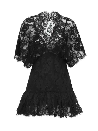 Chloé Fitted ruffle top in lace | Thumbnail 1 Chloé Fitted ruffle top in lace | Thumbnail 1