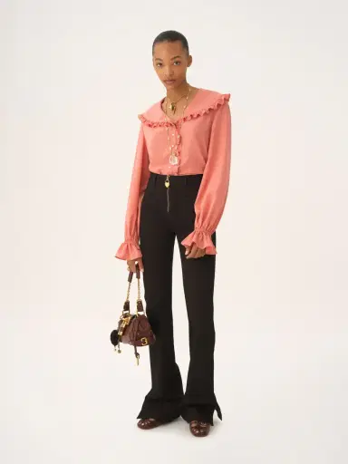 Chloé Fluid ruffle blouse in crêpe de chine | Thumbnail 3 Chloé Fluid ruffle blouse in crêpe de chine | Thumbnail 3