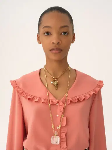 Chloé Fluid ruffle blouse in crêpe de chine | Thumbnail 7 Chloé Fluid ruffle blouse in crêpe de chine | Thumbnail 7