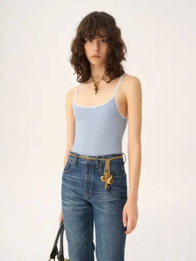 Chloé Fitted tank top in cotton | Thumbnail 4 Chloé Fitted tank top in cotton | Thumbnail 4