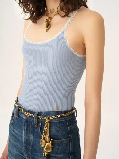 Chloé Fitted tank top in cotton | Thumbnail 7 Chloé Fitted tank top in cotton | Thumbnail 7