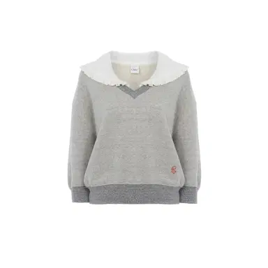 Chloé Collar sweater in chiné fleece | Thumbnail 1 Chloé Collar sweater in chiné fleece | Thumbnail 1
