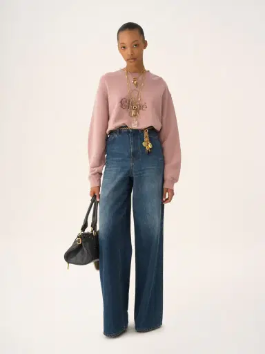 Chloé Oversized logo sweater in chiné fleece | Thumbnail 3 Chloé Oversized logo sweater in chiné fleece | Thumbnail 3