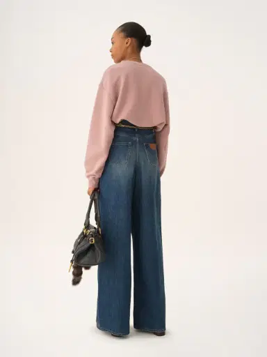 Chloé Oversized logo sweater in chiné fleece | Thumbnail 6 Chloé Oversized logo sweater in chiné fleece | Thumbnail 6