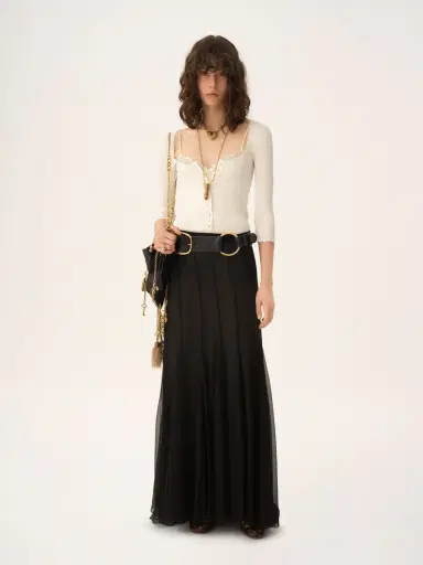 Chloé Fluid maxi skirt in silk mousseline | Thumbnail 4 Chloé Fluid maxi skirt in silk mousseline | Thumbnail 4