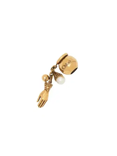 Chloé Sphere Hand & Pearl Dice charm for Bracelet bag in brass | Thumbnail 1 Chloé Sphere Hand & Pearl Dice charm for Bracelet bag in brass | Thumbnail 1