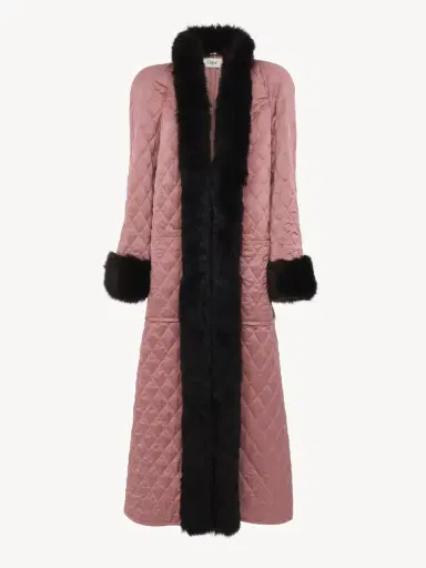 Chloé Long hybrid coat in technical satin | Thumbnail 2 Chloé Long hybrid coat in technical satin | Thumbnail 2