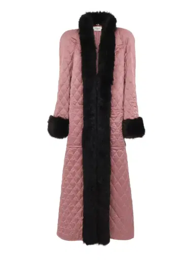 Chloé Long hybrid coat in technical satin | Thumbnail 1 Chloé Long hybrid coat in technical satin | Thumbnail 1