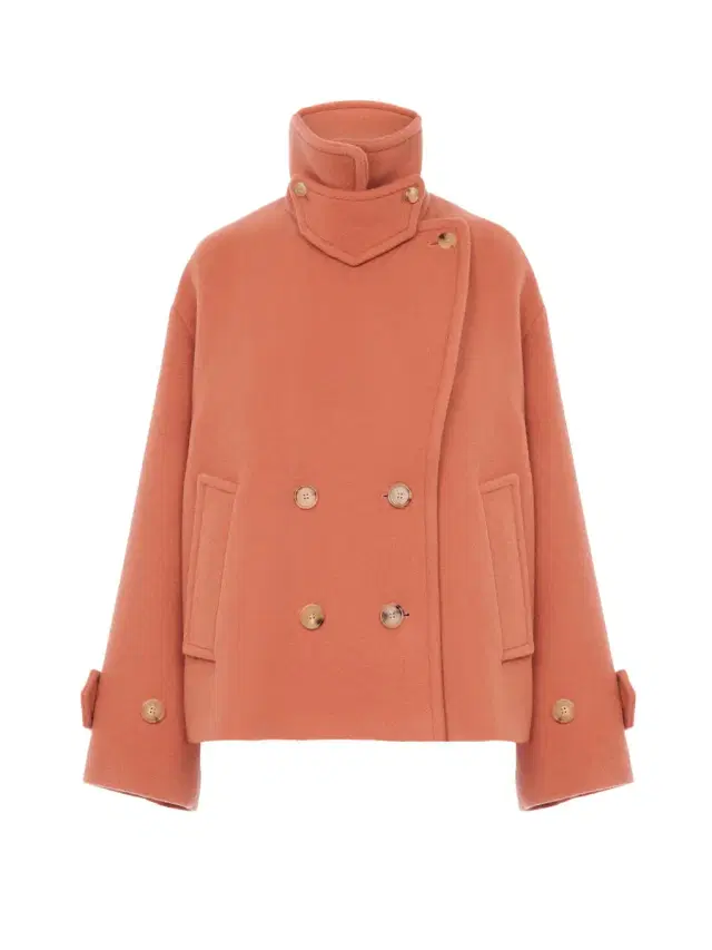Oversized short coat in wool Oversized short coat in wool