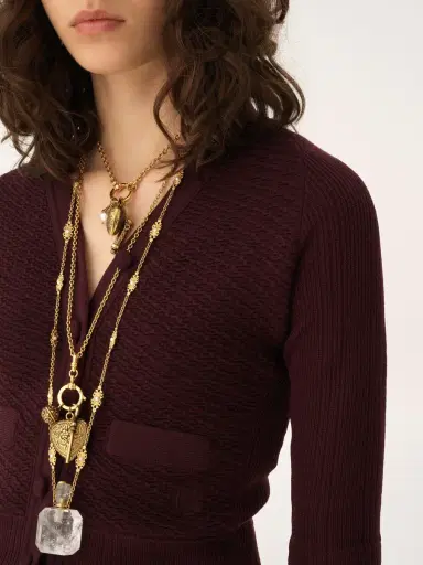Chloé Fitted V-neck cardigan in a wool knit | Thumbnail 6 Chloé Fitted V-neck cardigan in a wool knit | Thumbnail 6