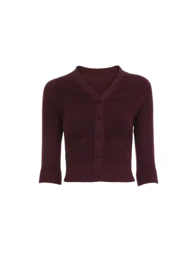 Chloé Fitted V-neck cardigan in a wool knit | Thumbnail 1 Chloé Fitted V-neck cardigan in a wool knit | Thumbnail 1