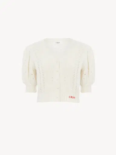 Chloé Puff-sleeve cardigan in a wool & cashmere knit | Thumbnail 2 Chloé Puff-sleeve cardigan in a wool & cashmere knit | Thumbnail 2