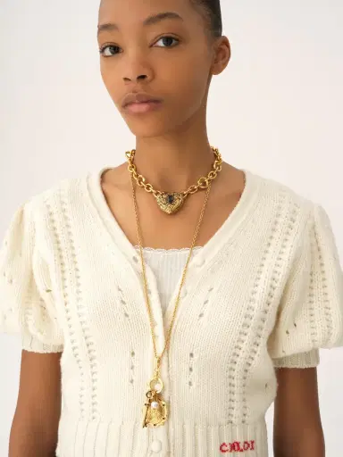 Chloé Puff-sleeve cardigan in a wool & cashmere knit | Thumbnail 6 Chloé Puff-sleeve cardigan in a wool & cashmere knit | Thumbnail 6