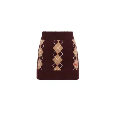 Chloé Fitted mini skirt in a wool & cashmere knit | Thumbnail 1 Chloé Fitted mini skirt in a wool & cashmere knit | Thumbnail 1