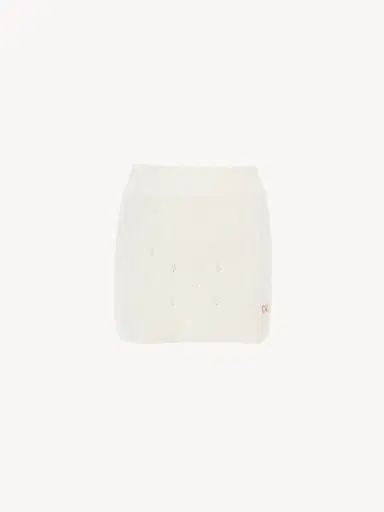 Chloé Fitted mini skirt in a wool & cashmere knit | Thumbnail 2 Chloé Fitted mini skirt in a wool & cashmere knit | Thumbnail 2