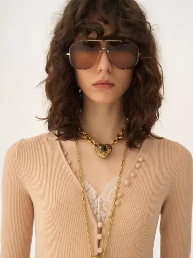 Chloé Henley shirt in a merino wool knit | Thumbnail 6 Chloé Henley shirt in a merino wool knit | Thumbnail 6