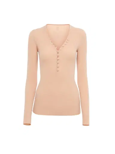 Chloé Henley shirt in a merino wool knit | Thumbnail 8 Chloé Henley shirt in a merino wool knit | Thumbnail 8