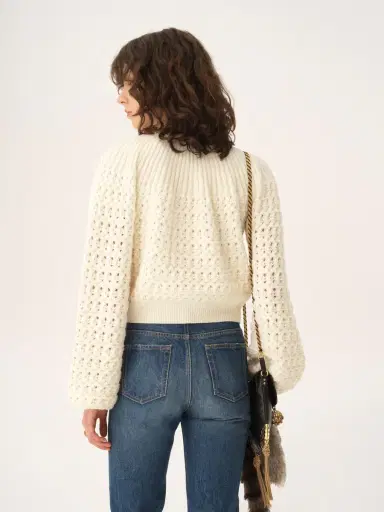 Chloé Round-neck cardigan in a wool & cashmere knit | Thumbnail 5 Chloé Round-neck cardigan in a wool & cashmere knit | Thumbnail 5