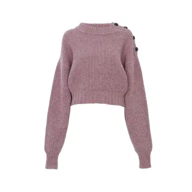 Chloé Cropped mock-neck sweater in a merino wool knit | Thumbnail 1 Chloé Cropped mock-neck sweater in a merino wool knit | Thumbnail 1