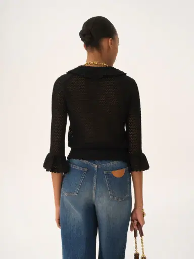 Chloé Elbow-sleeve collar sweater in a wool knit | Thumbnail 5 Chloé Elbow-sleeve collar sweater in a wool knit | Thumbnail 5