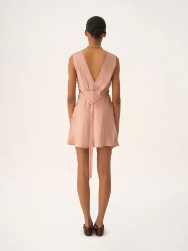 Chloé Sleeveless mini dress in washed silk satin & lace | Thumbnail 5 Chloé Sleeveless mini dress in washed silk satin & lace | Thumbnail 5