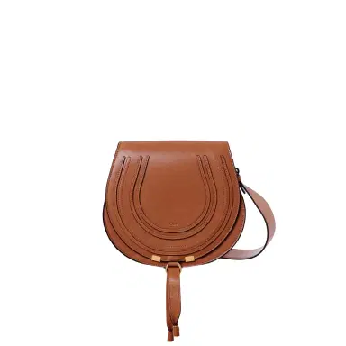 Chloé Marcie saddle bag in shiny leather | Thumbnail 1 Chloé Marcie saddle bag in shiny leather | Thumbnail 1