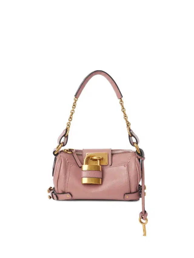 Small Paddington chain bag in grained leather Small Paddington chain bag in grained leather