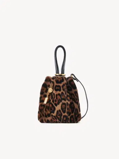 Chloé Small Chloé Spin tote bag in leopard-print shearling | Thumbnail 2 Chloé Small Chloé Spin tote bag in leopard-print shearling | Thumbnail 2