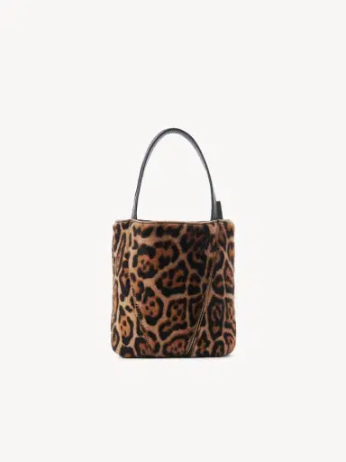 Chloé Small Chloé Spin tote bag in leopard-print shearling | Thumbnail 4 Chloé Small Chloé Spin tote bag in leopard-print shearling | Thumbnail 4