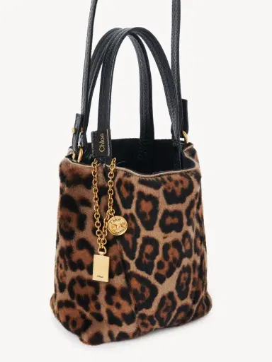 Chloé Small Chloé Spin tote bag in leopard-print shearling | Thumbnail 5 Chloé Small Chloé Spin tote bag in leopard-print shearling | Thumbnail 5