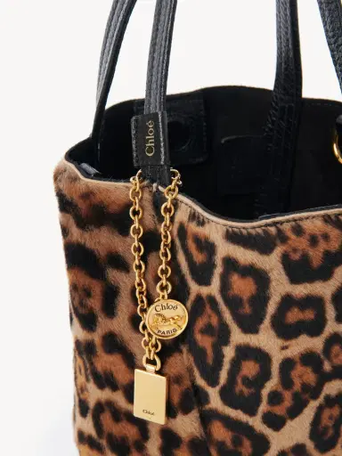 Chloé Small Chloé Spin tote bag in leopard-print shearling | Thumbnail 6 Chloé Small Chloé Spin tote bag in leopard-print shearling | Thumbnail 6