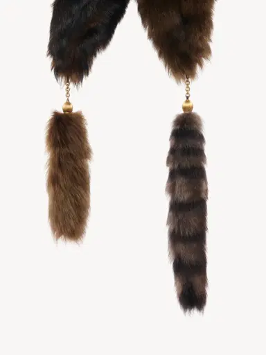 Chloé The Treasure Tails scarf in shearling | Thumbnail 3 Chloé The Treasure Tails scarf in shearling | Thumbnail 3