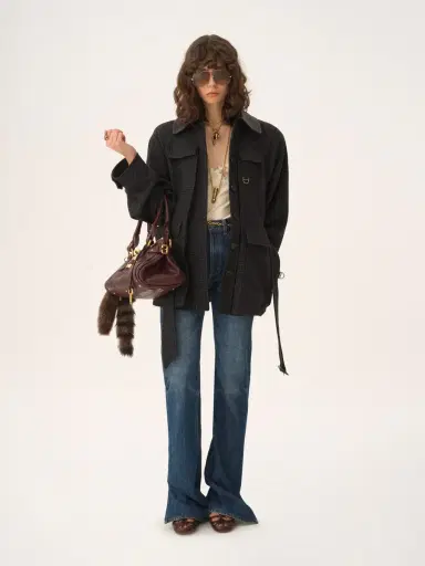 Chloé Utilitarian jacket in houndstooth wool | Thumbnail 3 Chloé Utilitarian jacket in houndstooth wool | Thumbnail 3