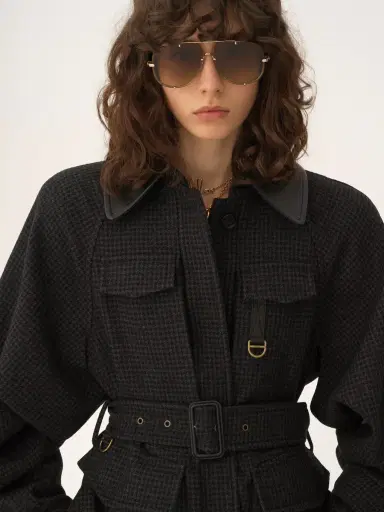Chloé Utilitarian jacket in houndstooth wool | Thumbnail 7 Chloé Utilitarian jacket in houndstooth wool | Thumbnail 7