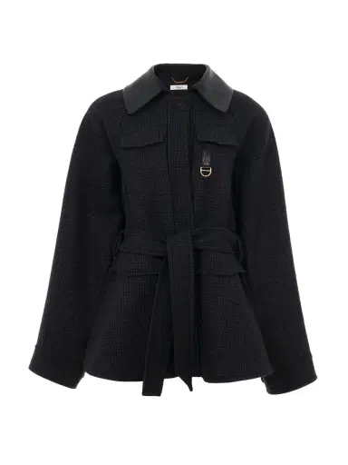 Chloé Utilitarian jacket in houndstooth wool | Thumbnail 1 Chloé Utilitarian jacket in houndstooth wool | Thumbnail 1