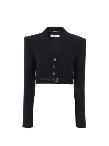 Chloé Cropped Spencer jacket in wool crêpe | Thumbnail 2 Chloé Cropped Spencer jacket in wool crêpe | Thumbnail 2
