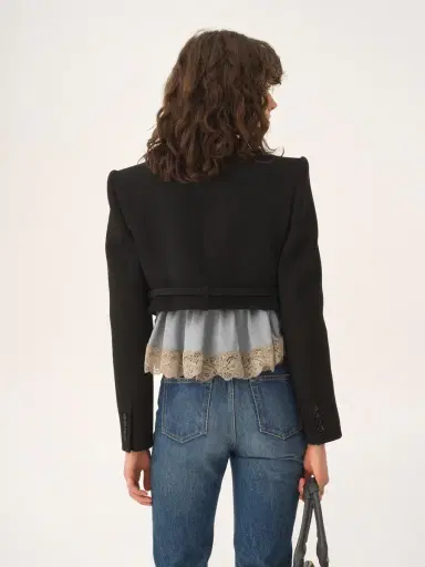 Chloé Cropped Spencer jacket in wool crêpe | Thumbnail 5 Chloé Cropped Spencer jacket in wool crêpe | Thumbnail 5