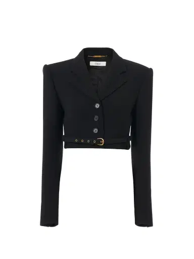 Chloé Cropped Spencer jacket in wool crêpe | Thumbnail 1 Chloé Cropped Spencer jacket in wool crêpe | Thumbnail 1