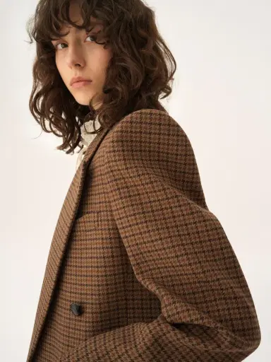 Chloé Double-breasted tailored jacket in houndstooth wool | Thumbnail 6 Chloé Double-breasted tailored jacket in houndstooth wool | Thumbnail 6