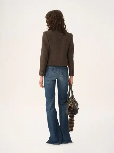 Chloé Double-breasted fitted jacket in houndstooth wool | Thumbnail 5 Chloé Double-breasted fitted jacket in houndstooth wool | Thumbnail 5