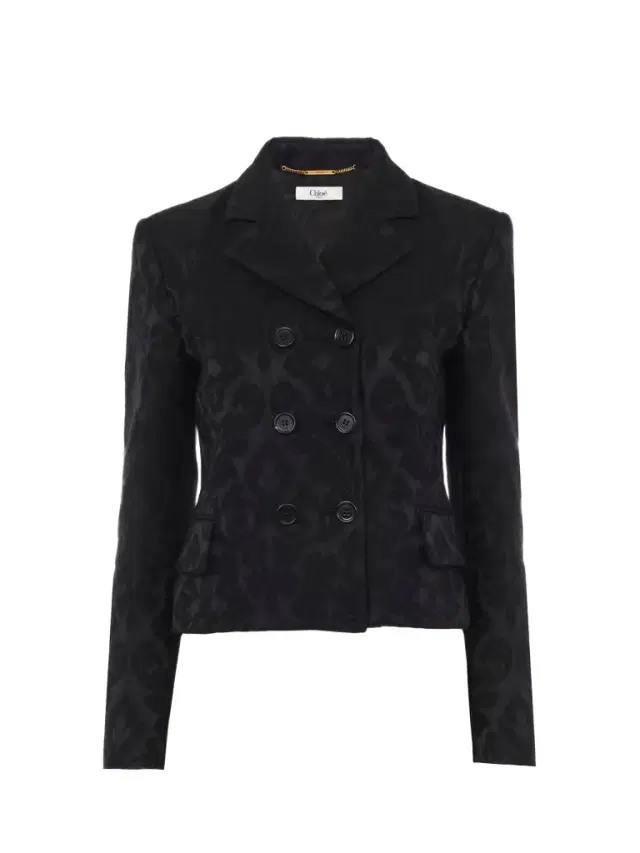 Double-breasted fitted jacket in a wool-mix jacquard Double-breasted fitted jacket in a wool-mix jacquard