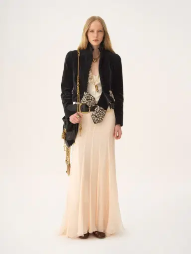 Chloé Fitted Spencer jacket in velvet | Thumbnail 3 Chloé Fitted Spencer jacket in velvet | Thumbnail 3