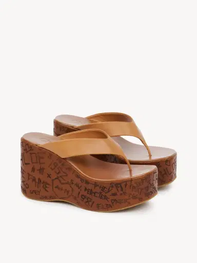 Chloé Maxime wedge slide | Thumbnail 3 Chloé Maxime wedge slide | Thumbnail 3