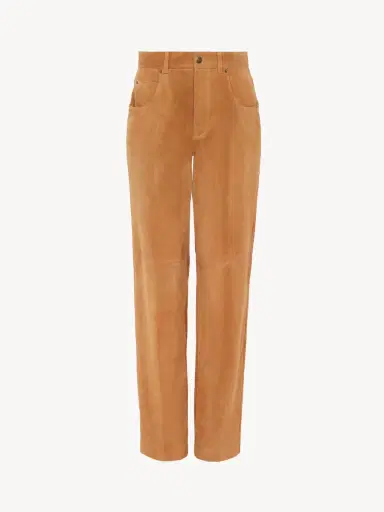 Chloé Straight pants in suede leather | Thumbnail 2 Chloé Straight pants in suede leather | Thumbnail 2