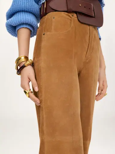 Chloé Straight pants in suede leather | Thumbnail 6 Chloé Straight pants in suede leather | Thumbnail 6